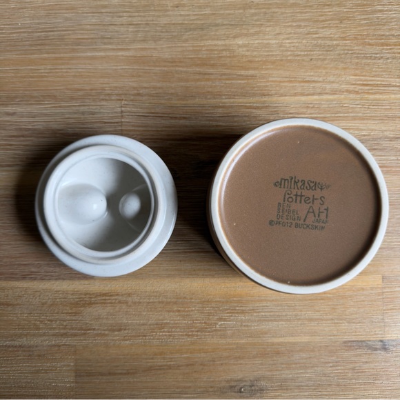 Vintage Mid-Century Mikasa Buckskin Potters Art Creamer and Sugar - Ben Seibel - Picture 11 of 15